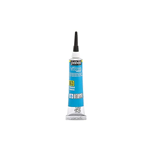 Pebeo - Vitrea 160 - Colore Ad Acqua Per Vetro, Porcellana, Metallo, Ceramica - Tubo Da 20 Ml, Turchese