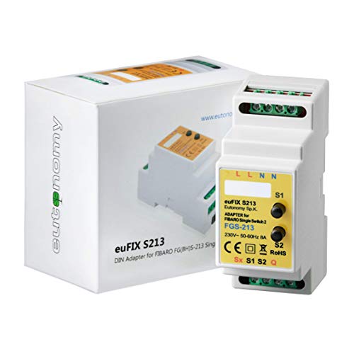 Eutonomy S213 Adattatore Eufix Per Guida Din, Nero