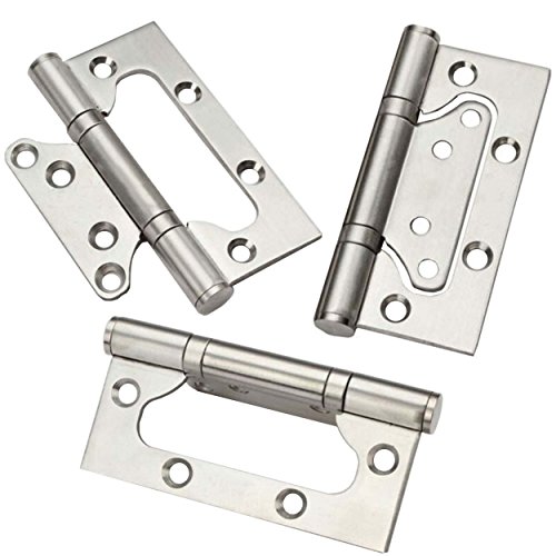 2X Cerniere In Acciaio Inox Ideali Per Interni Ed Esterni - Cerniere Solide Per Porte E Finestre In Due Diverse Dimensioni (12,5 Cm)