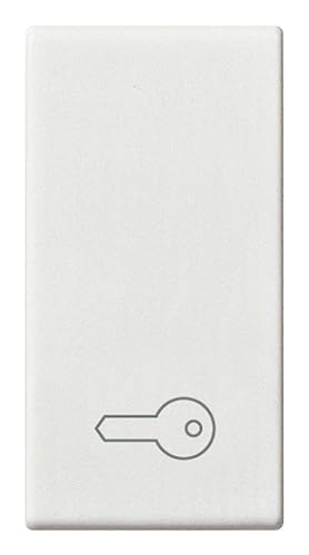 Vimar Tasto 1 M, Simbolo Chiave, Bianco