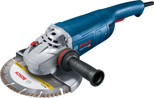 Bosch Professional Smerigliatrice Angolare Gws 22-230 J (2.200 Watt, Incl. Imp. Agg. Anti-Vibr., Flangia Montaggio, Dado Di Serraggio, Cuffia Prot., C