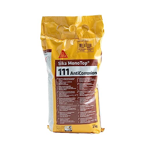 Sika - Sika Monotop 111 Anticorrosion, Grigia Verde - Malta Cementizia Fluida - Protezione Anticorrosiva Delle Armature E Ponte Adesivo - 2Kg