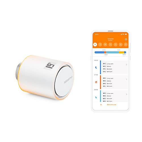 Netatmo Valvola Termostatica Wifi Intelligente, Multicolore, 8 X 5.8 X 5.8 Cm; 190 Grammi