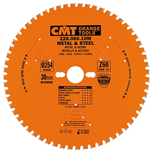 Cmt - 226.060.10M - Lama X Materiali Ferrosi-Pvc Hw 254X2.2/1.8X30 Z60 Fwf