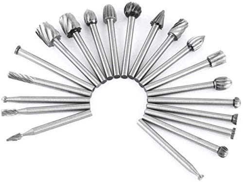 Fresa Rotante, Aplus 20Pcs Hss Set Di Punte Burr Da Trapano Per Intaglio Del Legno, Gambo 3 Mm, Set Frese Per Fresatura Manuale Utensili Rotanti, Fai