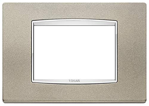 Vimar Serie Eikon – Placca Classica 3 Moduli Bright Eikon Titanio Opaco