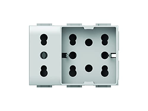 4Box 4B.Vsingle4.H2Single.Xl Side Unika Compatibile Con Vimar Plana, 250 V, Bianco