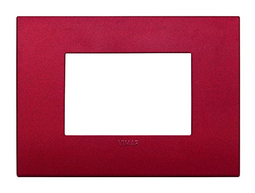 Vimar 19653.75 Placca Classic, Rosso, 3 Moduli