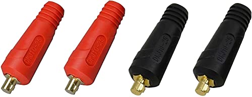 Riverweld Cavo Di Saldatura Tig Connettore Da Pannello Presa Dkj10-25 Raccordo Rapido Stile 200Amp 4 Pezzi
