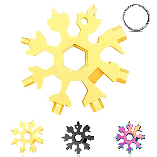 18-In-1 Snowflake Attrezzo Utensile Multifunzione, 18-In-1 Multi-Tool Snowflake, Multi-Tool In Acciaio Inox, Strumento Fiocco Di Neve In Acciaio Inoss