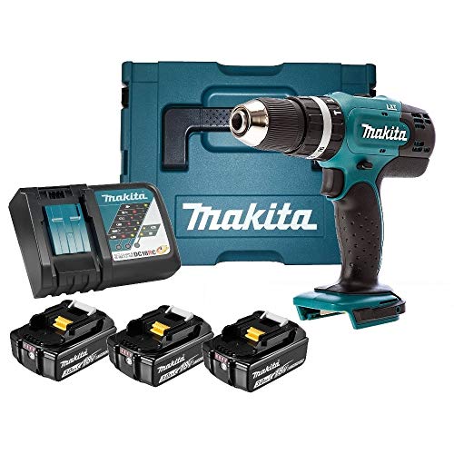 Makita Dhp453Rf3J 1 Trap.Avv.Perc.18V 3Ax3, 18 V, Blu