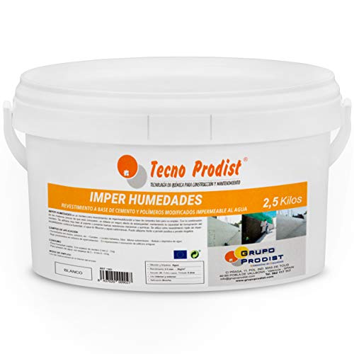 Imper Umidità Di Tecno Prodist - (2,5 Kg) - Malta Per Muratura, Impermeabilizzante - Trattamento Umidità Muri/Cantine Ecc. Malta Impermeabilizzante Fa