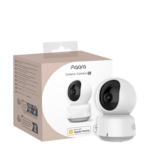Aqara Fotocamera E1 Per Interni 2K, Panoramica E Inclinabile, Homekit Secure Video, Audio Bidirezionale, Tracciamento Delle Persone, Wi-Fi 6, Supporta
