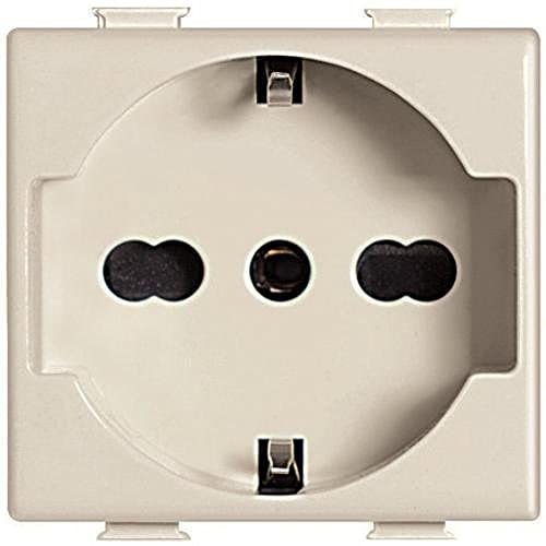 Bticino Sa5440/16F Serie Magic Matix Presa Standard Tedesco E Bipasso, 3500 W, 250 V, Avorio