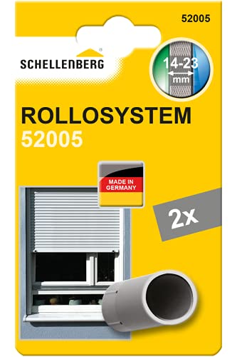 Schellenberg 52005 Tappi D'Arresto Per Tapparelle Avvolgibili, Blocca Tapparelle 20 X 40 Mm, 2 Pezzi - Confezione Doppia, Grigio