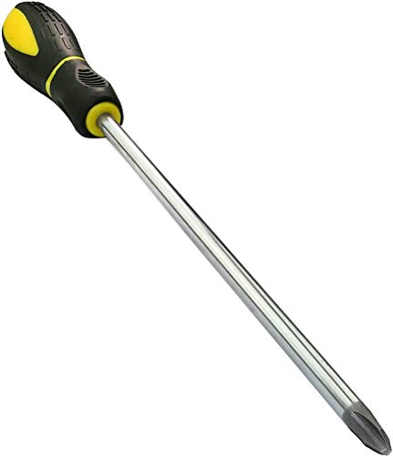 Aerzetix - Cacciavite A Croce Da Incasso Ph3 8X200Mm Per Vite Phillips - Punta Magnete/Magnetica - Impugnatura Antiscivolo Bimateriale - Lama In Accia