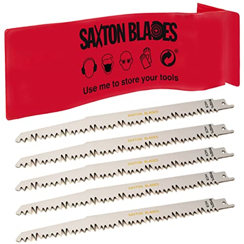 Saxton R1021L - 5 Lame Per Sega A Sciabola Alternativa, 240 Mm, Compatibili Con Bosch, Dewalt, Makita