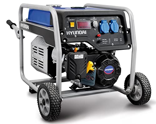 Hyundai Hy4000 Gruppo Elettrogeno A Benzina Generatore Di Corrente 3,0 Kw 230V Carrellato