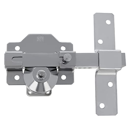 Amig - Serratura Da Sovrapposizione Per Porte Con Cilindro Di Sicurezza E Chiavistello Di Apertura | Acciaio | Colore Argento | Cilindro 70 Mm | Inclu