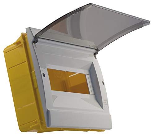 Electraline 60431 Centralino Da Incasso, 12 Moduli, Giallo/Bianco
