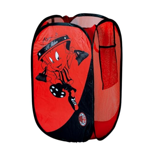 Cesto Biancheria Prodotto Ufficiali 100% Cotone Milan Cm. 37X60 Cm.