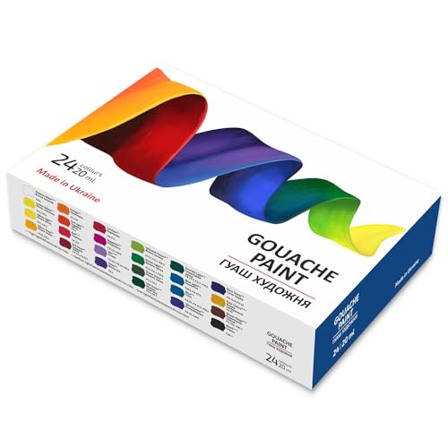 Gouache Set 7 Artists Gouache 24 X 20Ml | Guache Pittura | Guazzo | Guache | Gauche Set | Tempere Gouache | Tempere Per Dipingere | Colori A Tempera P