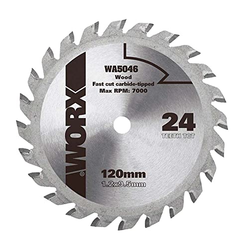 Worx Wa5046 - Disco Da Taglio Legno Diam. 120Mm Per Worxsaw Wx427/429/439, Grigio
