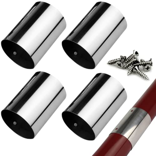 4 Pezzi Per Corrimano Per Scale, 45 Mm, Giunto Di Collegamento, Ultra Sottile 0,4 Mm, In Acciaio Inox, Con 8 Viti In Acciaio Inox