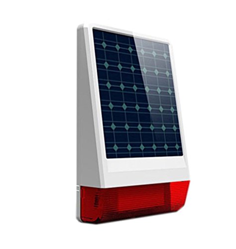 Fp-Tech Fp-Jdw06 Sirena Solare Wireless Esterna Per Antifurto, Bianco