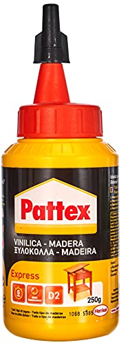 Pattex Colla Vinilica Express Colla Per Legno Ad Incollaggio Rapido, Adesivo Acetovinilico Per Montaggi, Assemblaggi E Laminature Su Legno, Colla Bian