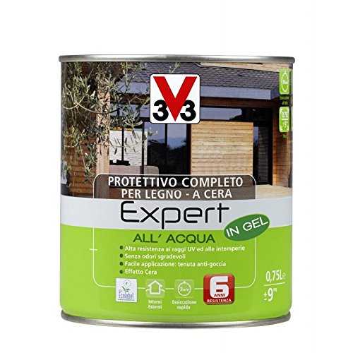 V33 Protettivo Completo Per Legno Expert All'Acqua Noce Chiaro Lt.0,750