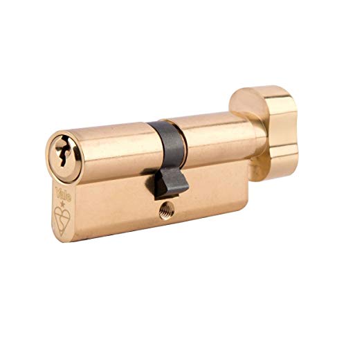 Yale Pkmt3535-Pb - Serratura A Cilindro Euro 1 Stella Km Superior - Giro A Rotazione - 35/35 (80 Mm) / 35:10:35 - Finitura In Ottone - Alta Sicurezza