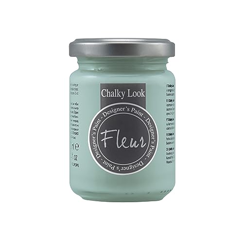 Fleur Designer'S Paint | Pittura Ad Acqua, Effetto Gesso Naturale, Extra Opaca, Fleur Chalky F49, Colore Cape Town Blue, Made In Italy, Formato Da 130