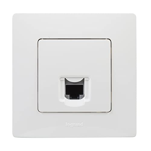 Legrand 396444 Presa Dati Rj45 Categoria 5 Della Gamma Niloé Monoblock, Meccanismo Completo, Colore Bianco
