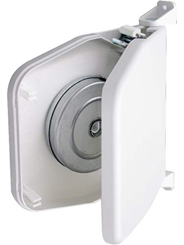 Schellenberg 50157 Avvolgitore Mini Bianco, Pieghevole Aperto, Per Tapparelle Avvolgibili, Spaziatura Dei Fori 15,5 Cm, Girevole A 180