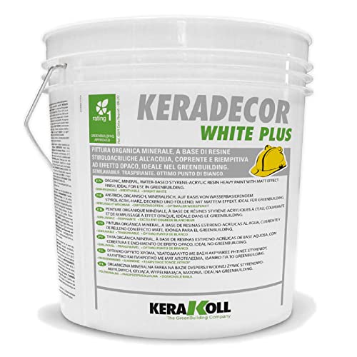 Keradecor Eco White Plus Lt.14 Bianco Pittura Semilavabile Traspirante