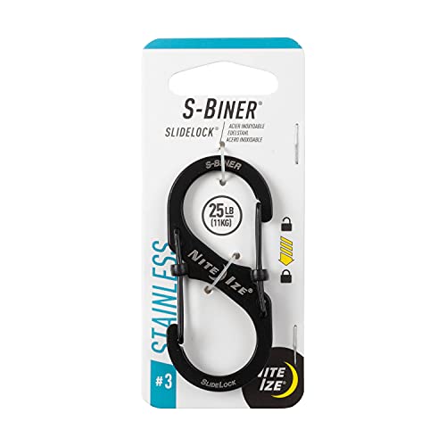 Nite-Ize S-Biner Slidelock Stainless Steel # 3 – Nero