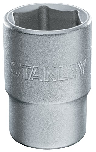 Stanley 1-17-0931-17-093 - Chiave A Bussola Esagonale, Attacco 1/2", 6 Angoli, Sistema Metrico , Grigio (Acciaio Cromo Vanadio), 15 Mm