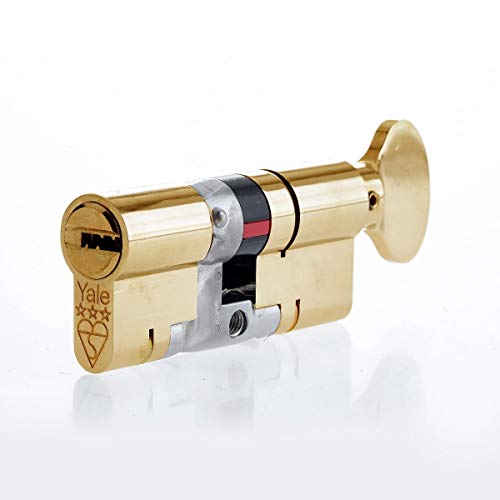 Yale Ys3-4040Bt Anti-Snap 3 Star Euro Thumbturn Cilindro Ad Alta Sicurezza, (80 Mm), Finitura In Ottone, 40:40 (80Mm)
