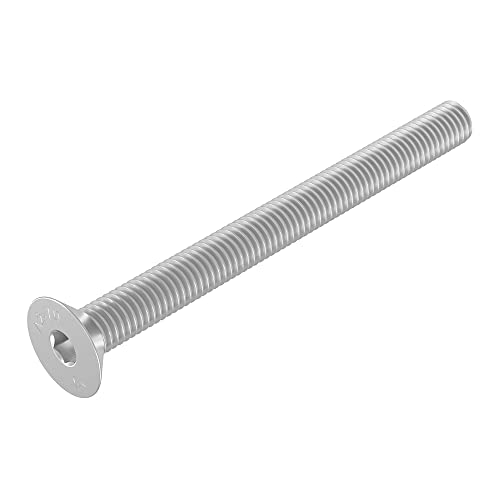 Vite A Testa Svasata Seccaro M4 X 45 Mm, Acciaio Inox V2A Va A2, Din 7991 / Iso 10642, Esagono Incassato, 20 Pezzi