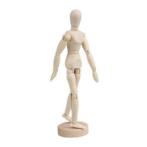 Manichino Per Disegno,Uomo Modello Di Legno 8 Pollici Manikin Articulated Mannequin Di Arte Per Decorazione Artisti Corpo Della