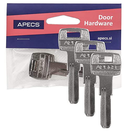 Chiave Di Ricambio Per Cilindro E Doppio Cilindro, Ideale Per Cilindri Di Chiusura Della Serie Apecs Sm, Per Servizio Chiavi, Set Da 3