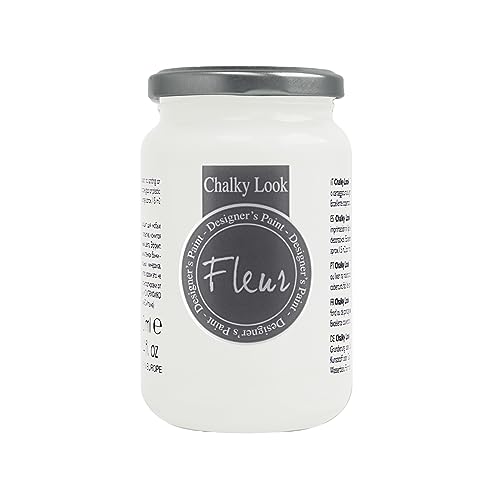 Fleur Designer'S Paint | Pittura Ad Acqua, Effetto Gesso Naturale, Extra Opaca, Fleur Chalky F01, Colore Titanium White, Made In Italy, Formato Da 330