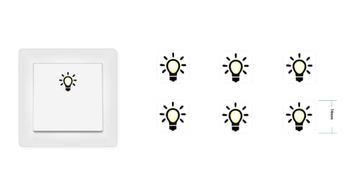Set Di 6 Adesivi Luminosi Con Interruttore Della Luce, Simbolo (Rp8/1) (14 Mm)