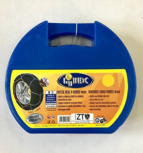 Lubex 16173 Catene Neve A Rombo 9Mm Gruppo 9.5 Omologate Tuv E Gs Onorm (9.5)