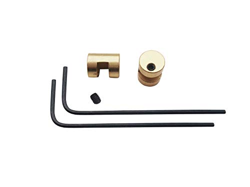 Myiw Thumb Stud 0.35"X 0.28" Thumb Stud + Hex Wrench, Thumb Bar Push Button Confezione Da 2 Set (Ottone)