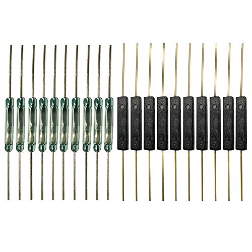 Gebildet 10Pcs Interruttore Reed In Plastica + 10Pcs Interruttore Reed In Vetro Interruttore A Induzione Magnetica Magnete Vicino - Collegamento Circu