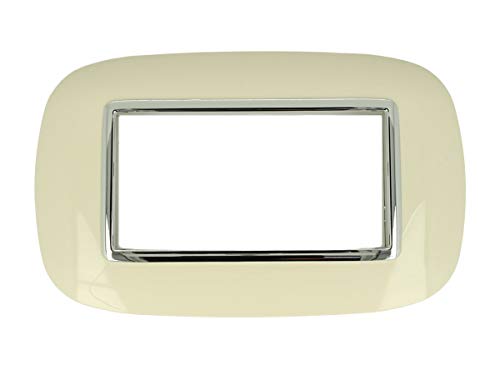 Sandasdon Placca Oval 4M E 6M Compatibile Con Bticino Axolute Tanti Colori Disponibili (4M 4 Posti Per Scatola 504, Sabbia)