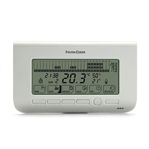 Fantini Cosmi Ch150Rf Cronotermostato Settimanale Radiofrequenza Intellicomfort A Batterie, Bianco