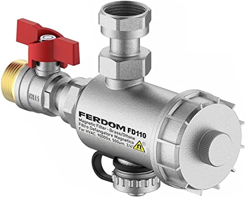 Ferdom Fd110 Filtro Defangatore Magnetico Sottocaldaia. Multifunzione. Costruito In Defangatore Non Magnetico. Dimensioni Compatte, Flessibilità Di Co